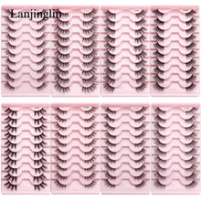 Load image into Gallery viewer, Demi-cils (lots de 3, 5 ou 10 paires) – Nouveaux faux cils effet vison, naturels, légers et volumineux pour un rendu extension

