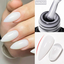 Charger l'image dans la galerie, MEET ACROSS – Gel Base Rubber 2-en-1 (7 ml) – Teintes Nude, Rose et Blanc à Paillettes – Vernis Gel pour Manucure Automne-Hiver
