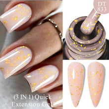 Charger l'image dans la galerie, MEET ACROSS – Gel Base Rubber 2-en-1 (7 ml) – Teintes Nude, Rose et Blanc à Paillettes – Vernis Gel pour Manucure Automne-Hiver
