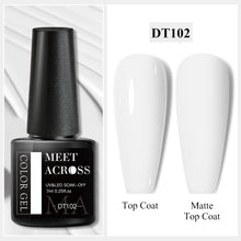 Charger l'image dans la galerie, MEET ACROSS – Gel Base Rubber 2-en-1 (7 ml) – Teintes Nude, Rose et Blanc à Paillettes – Vernis Gel pour Manucure Automne-Hiver
