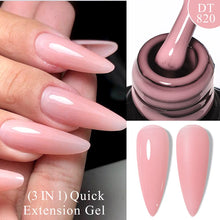 Charger l'image dans la galerie, MEET ACROSS – Gel Base Rubber 2-en-1 (7 ml) – Teintes Nude, Rose et Blanc à Paillettes – Vernis Gel pour Manucure Automne-Hiver
