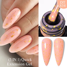 Charger l'image dans la galerie, MEET ACROSS – Gel Base Rubber 2-en-1 (7 ml) – Teintes Nude, Rose et Blanc à Paillettes – Vernis Gel pour Manucure Automne-Hiver
