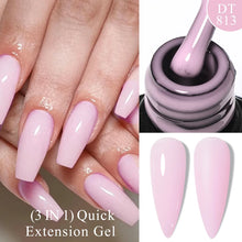 Charger l'image dans la galerie, MEET ACROSS – Gel Base Rubber 2-en-1 (7 ml) – Teintes Nude, Rose et Blanc à Paillettes – Vernis Gel pour Manucure Automne-Hiver
