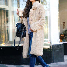 Charger l'image dans la galerie, Manteau long d'hiver pour femme (automne 2026) – Veste en fausse fourrure style « teddy » – Manteau chaud et douillet en peluche
