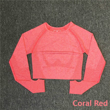 Charger l'image dans la galerie, Ensemble 2 pièces sans couture, collants de course, haut court
