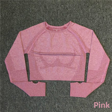 Charger l'image dans la galerie, Ensemble 2 pièces sans couture, collants de course, haut court
