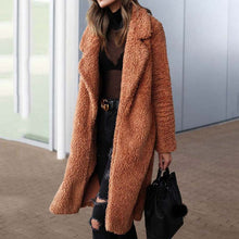 Charger l'image dans la galerie, Manteau long d'hiver pour femme (automne 2026) – Veste en fausse fourrure style « teddy » – Manteau chaud et douillet en peluche
