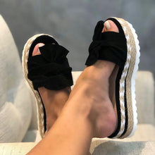 Charger l'image dans la galerie, Sandales et mules à plateforme avec nœud – Modèle été 2026 – Chaussures d'intérieur et d'extérieur, tongs et chaussures de plage
