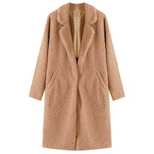Charger l'image dans la galerie, Manteau long d'hiver pour femme (automne 2026) – Veste en fausse fourrure style « teddy » – Manteau chaud et douillet en peluche
