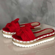Charger l'image dans la galerie, Sandales et mules à plateforme avec nœud – Modèle été 2026 – Chaussures d'intérieur et d'extérieur, tongs et chaussures de plage
