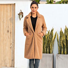 Charger l'image dans la galerie, Manteau long d'hiver pour femme (automne 2026) – Veste en fausse fourrure style « teddy » – Manteau chaud et douillet en peluche
