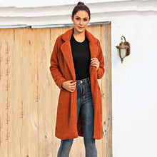 Charger l'image dans la galerie, Manteau long d'hiver pour femme (automne 2026) – Veste en fausse fourrure style « teddy » – Manteau chaud et douillet en peluche
