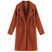 Charger l'image dans la galerie, Manteau long d'hiver pour femme (automne 2026) – Veste en fausse fourrure style « teddy » – Manteau chaud et douillet en peluche
