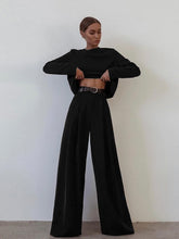 Charger l'image dans la galerie, Pantalon large – Coupe ample, plissée et longueur au sol – Style vintage  – Printemps 2026
